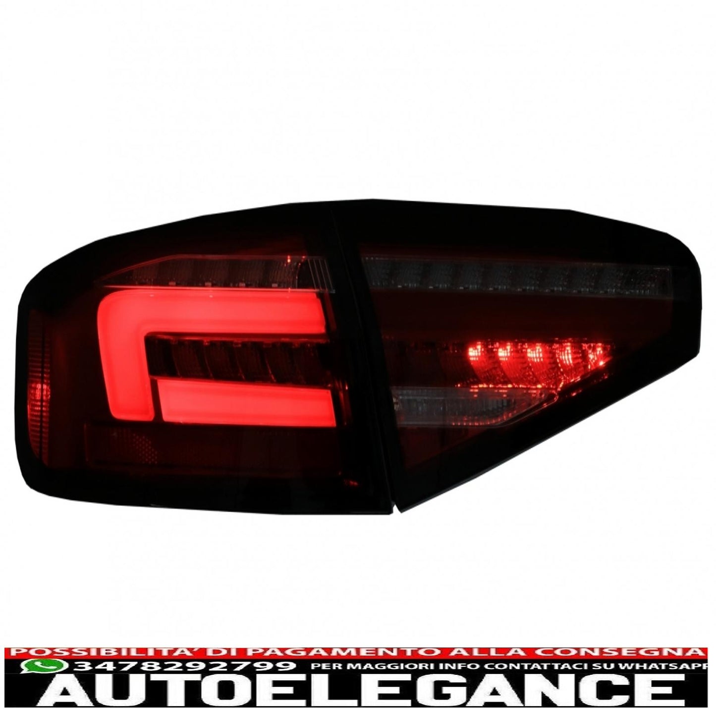 led rear lights suitable for audi a4 b8 (2012-2015) limousine red white dynamic sequential cornering lights