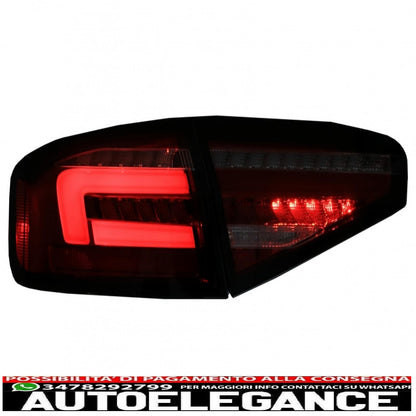 led rear lights suitable for audi a4 b8 (2012-2015) limousine red white dynamic sequential cornering lights