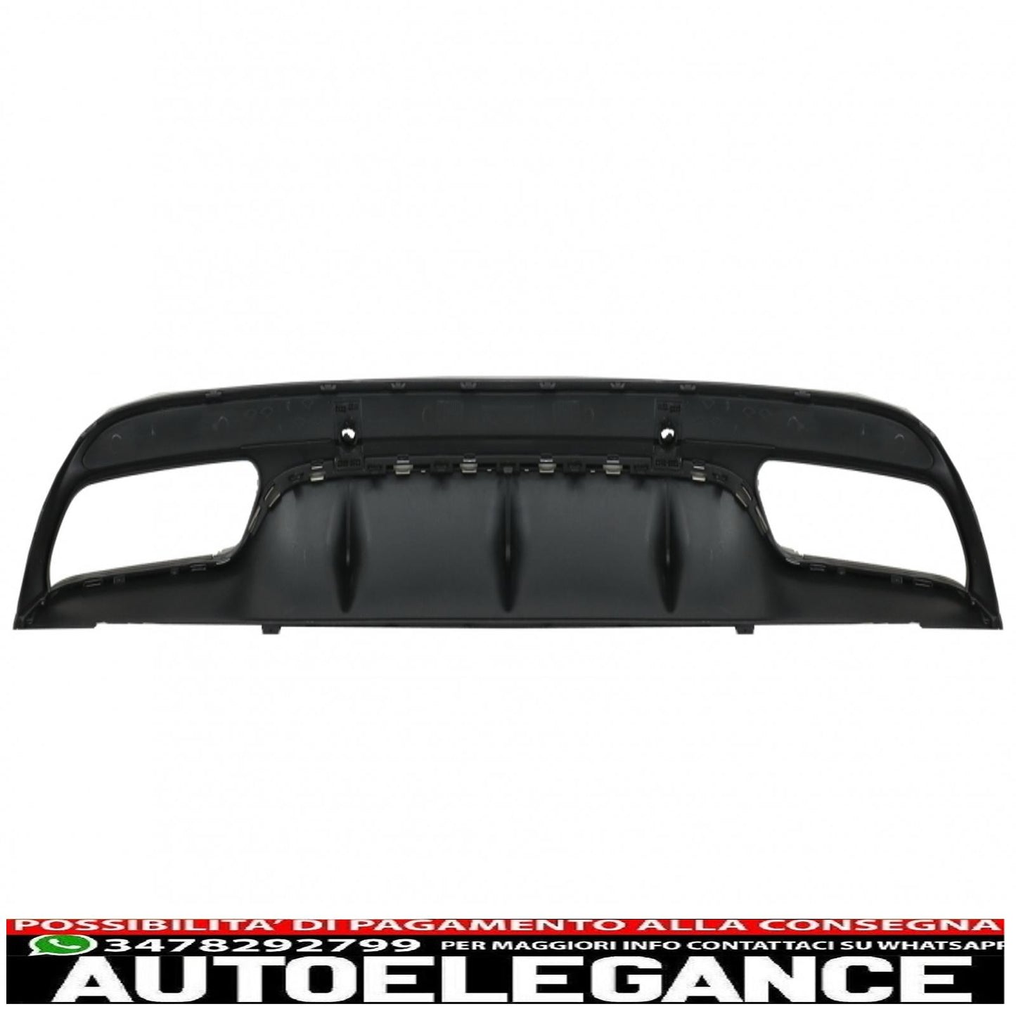 diffusore paraurti posteriore adatto per mercedes classe c w205 s205 (2014-2020) con terminali di scarico design c63 solo per sport pack black edition