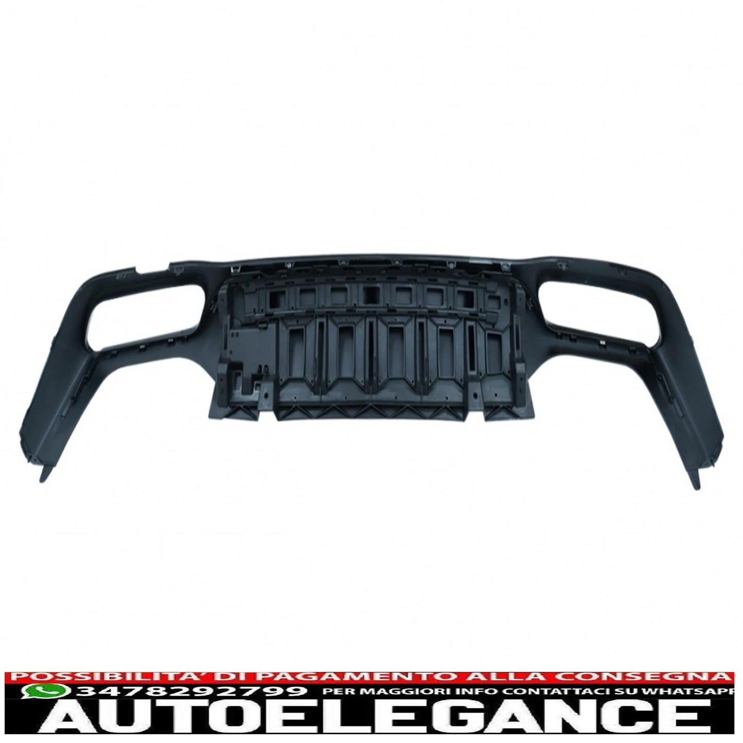 Rear bumper air diffuser with exhaust tips suitable for mercedes e class w213 sport line (2016-2019) e63 all black design