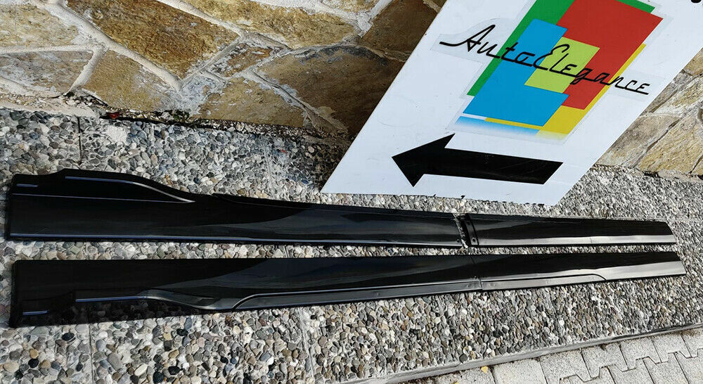 LAME BMW SERIE 6 E63 E64 SPLITTER SOTTO MINIGONNE LATERALI ABS NERO LUCIDO