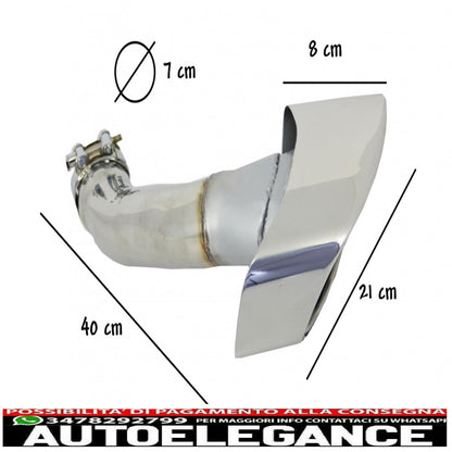 Exhaust muffler tips suitable for bmw x6 e71 (2008-2014) v8 design