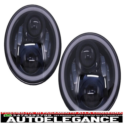 maschera spettro griglia con fari led cree angel eye e indicatore di direzione adatto per jeep wrangler rubicon jk 2007-2017