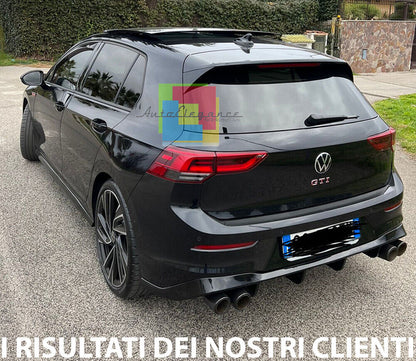 DIFFUSORE POSTERIORE PER VW GOLF 8 2019+ SOTTO PARAURTI DOPPIO SCARICO RLINE 01