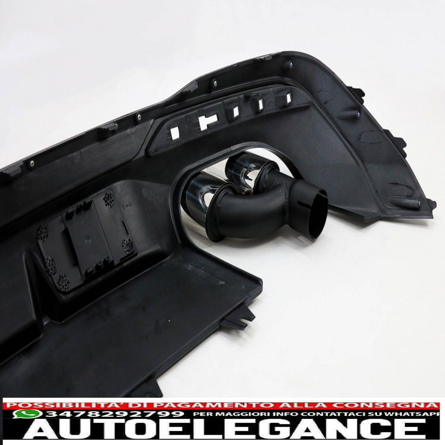 Diffusore mantovana paraurti posteriore adatto per audi a4 b9 8w facelift (2020 in poi) solo s-line nero