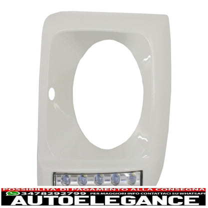 fari anteriori neri look bi-xeno con coperture led bianchi drl adatti per mercedes classe g w463 (1989-2012) design g65