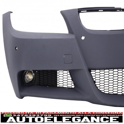 paraurti anteriore adatto per bmw serie 3 e90 e91 berlina touring (2004-2008) con fori pdc senza impianto lavaggio