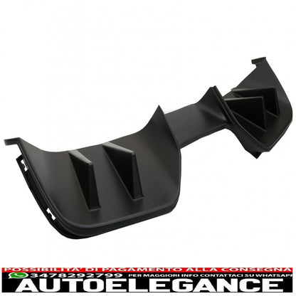 diffusore paraurti posteriore adatto per ford mustang mk6 vi sesta generazione (2015-2017) rtr design nero opaco