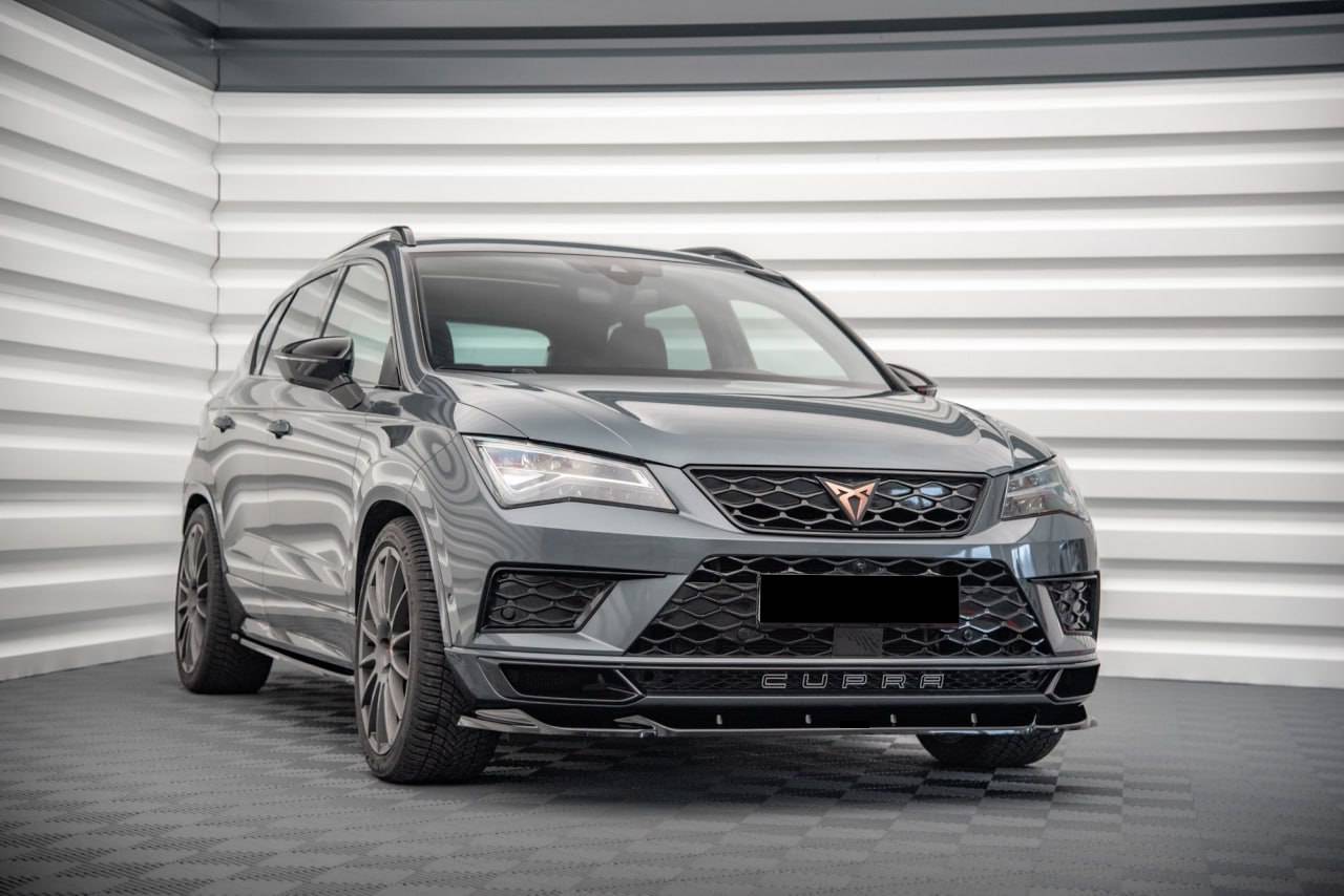 💎1341 Splitter Anteriore Nero Lucido adatto per CUPRA Ateca 2018+💎