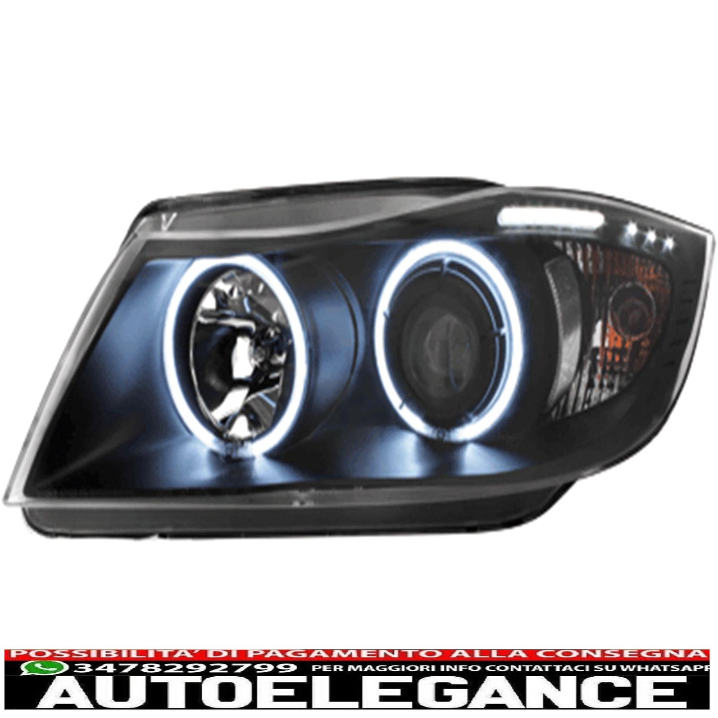 headlights suitable for bmw 3 series e90 e91 (03.2005-08.2008) angel eye ccfl black 