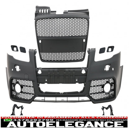 paraurti anteriore con griglia anteriore adatto per audi a4 b7 (2004-2008) rs4 design nero