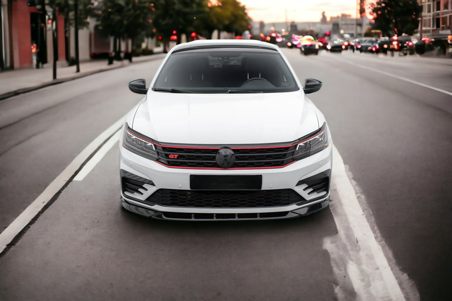 FRONT SPLITTER SUITABLE FOR V.2 VOLKSWAGEN PASSAT GT B8 FACELIFT USA 