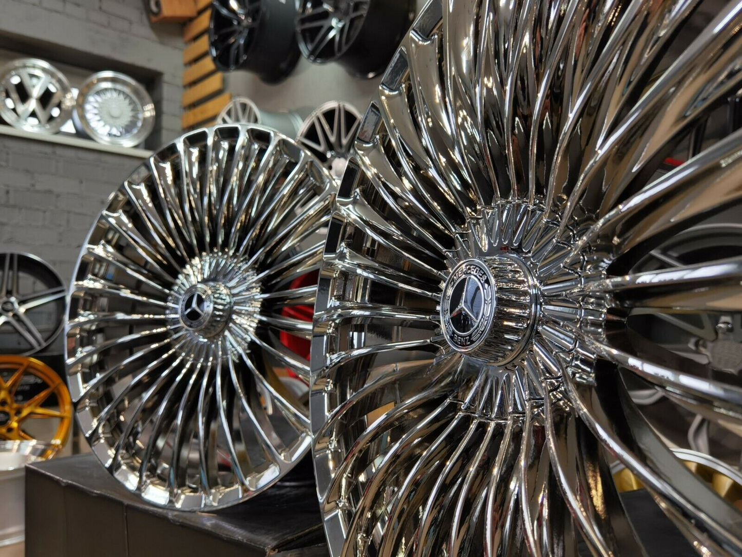 ADATTO per MERCEDES BENZ CLAS E S CROMATE 20 POLLICI 5X112 LUSSO STILE MAYBACH