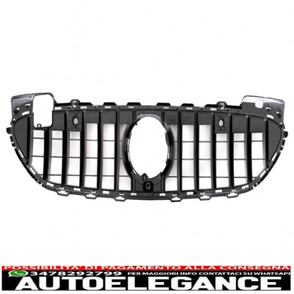 front grille suitable for mercedes c-class w206 sedan s206 t-modell (2021-up) gt-r design panamericana black