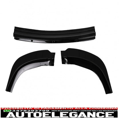 Additional front bumper spoiler suitable for vw id3 (2019-2022) piano black 