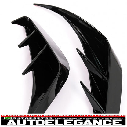 alette paraurti posteriori alette laterali flic adatte per bmw serie 3 g20 g21 g28 m-sport (2018-up) nero pianoforte AUTOELEGANCERICAMBI