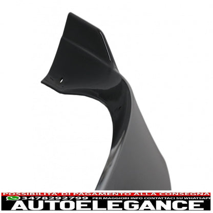 Front Bumper Spoiler Add-on Fit For Tesla Model S (2016-2020) 5 Door Liftback Sedan Piano Black 