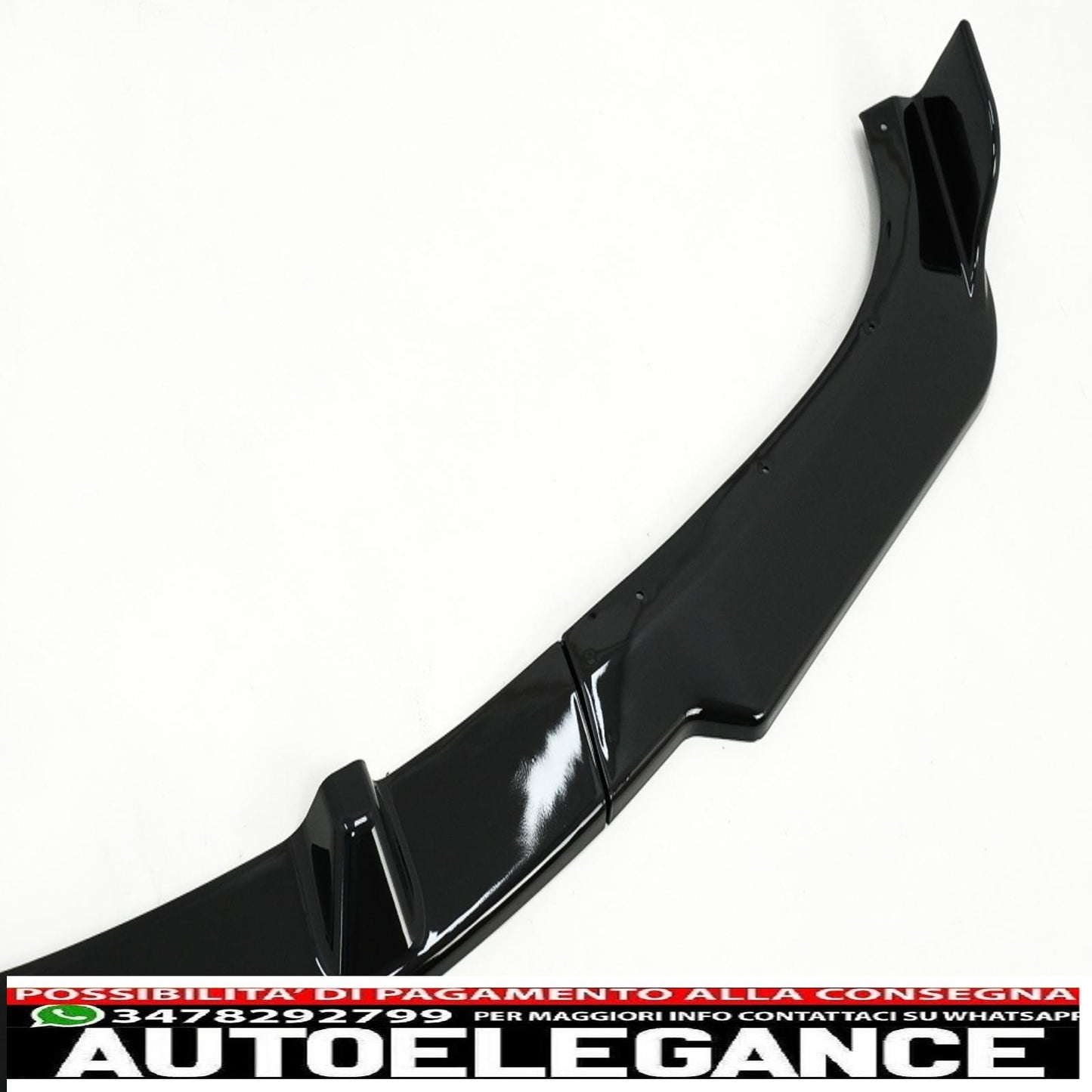 Front bumper additional spoiler suitable for BMW 3 Series E90 E91 LCI (2008-2011) Limousine Touring Piano Black 