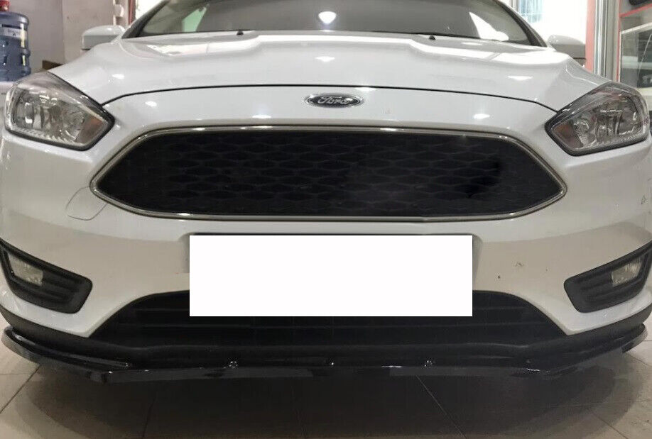 FORD FOCUS MK3 III LIP SPOILER UNDER FRONT BUMPER ABS BLACK 