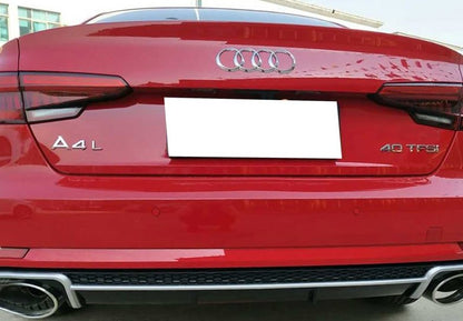 DIFFUSORE POSTERIORE ADATTO PER AUDI A4 B9 8W 2015-2018 LOOK NERO SPORTIVO