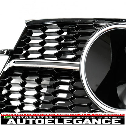 coperture inferiori della griglia del paraurti griglie laterali adatte per audi a6 c7 4g facelift (2015-2018) pianoforte nero e cromato AUTOELEGANCERICAMBI