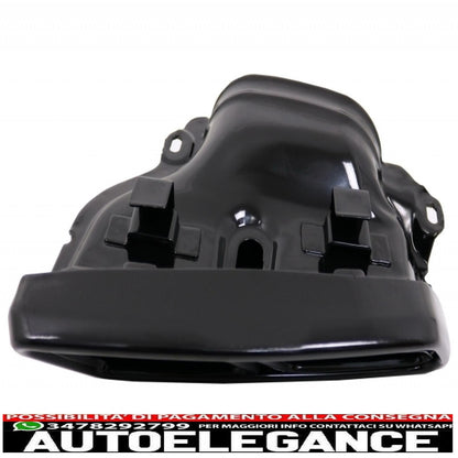 diffusore posteriore con terminali di scarico neri adatto per mercedes classe e w212 s212 facelift (2013-2016) solo paraurti pacchetto sportivo