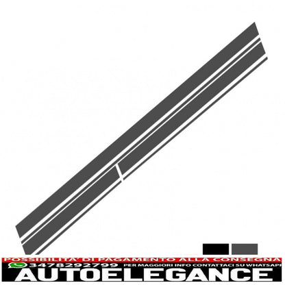set of side and top hood roof tailgate dark grey stickers suitable for mercedes cla w117 c117 x117 (2013-2016) w176 (2012-2018) 45 design edition 1