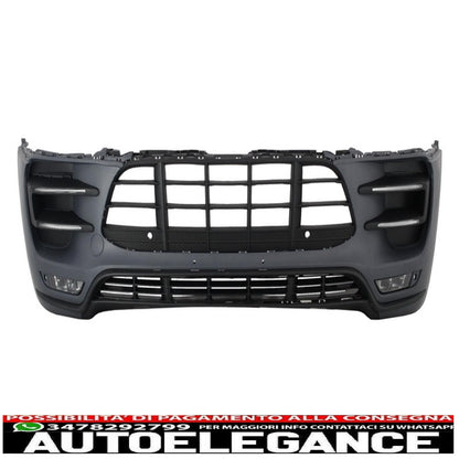 Front bumper suitable for porsche macan (2014-07.2018) turbo design 
