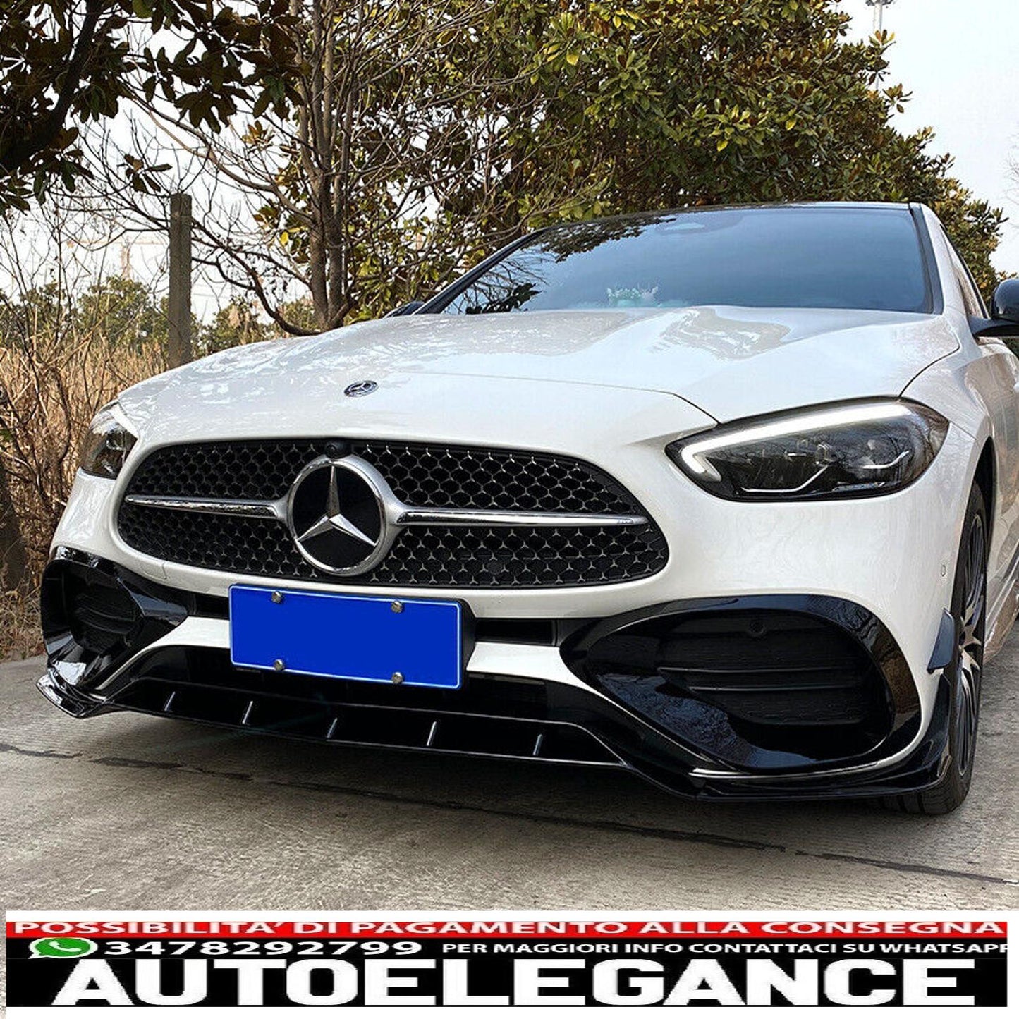 spoiler anteriore labbro spoiler aero adatto per w206 s206 classe c amg line-mostra il titolo originaletesto originalefrontspoiler spoilerlippe spoiler aero passend für w206 s206 c-klasse amg line