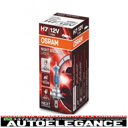 osram night breaker laser h7 halogen headlamp 64210nl 12v 55w (1 piece) 