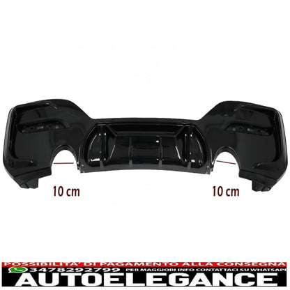 spoiler paraurti posteriore mantovana diffusore doppia uscita singola adatto per bmw serie 1 f20 f21 lci (2015-2019) pianoforte nero design da competizione