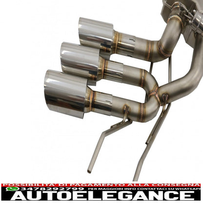 complete exhaust system suitable for mercedes g-class w463 (2009-2018) g500 g55 g63 g65 triple chrome exhaust tips with electronic valve