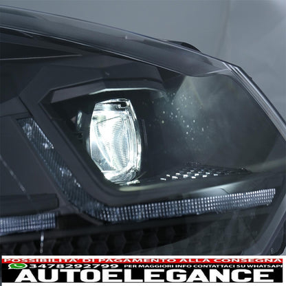 led headlights suitable for vw golf 6 (2008-2013) with g7.5 facelift black look smooth dynamic sequential cornering lights left hand drive