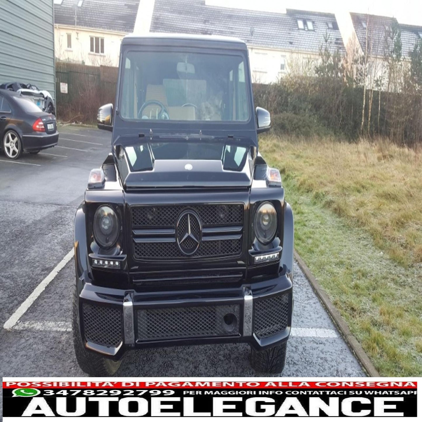 griglia anteriore adatta per mercedes w463 classe g (1990-2012) nuovo design g65 g63 pianoforte edizione completamente nera