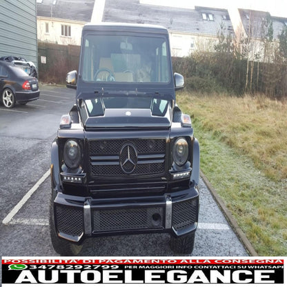griglia anteriore adatta per mercedes w463 classe g (1990-2012) nuovo design g65 g63 pianoforte edizione completamente nera