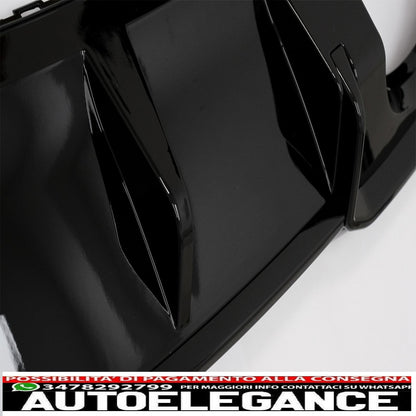 Diffusore mantovana paraurti posteriore con sistema di scarico completo adatto per audi a3 8v facelift (2016-2019) berlina cabrio rs3 solo design paraurti s-line pianoforte nero