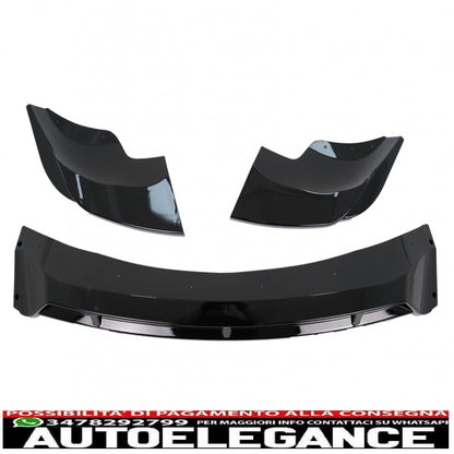Front Bumper Spoiler Lip Fit For BMW X5 G05 M Package (2018-up) M Sport Piano Black