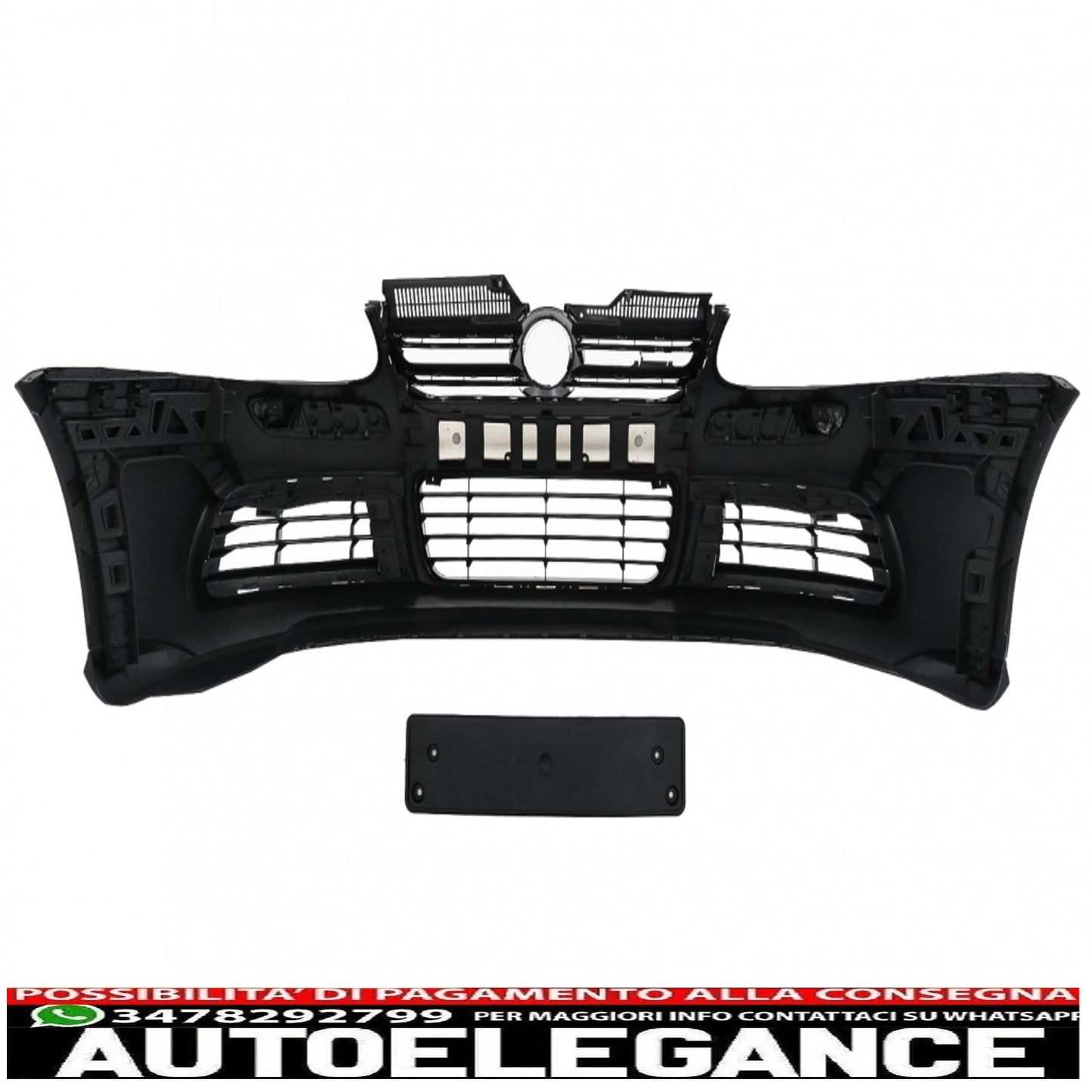 paraurti anteriore adatto per vw golf v 5 (2003-2007) jetta (2005-2010) griglia cromata r32 look