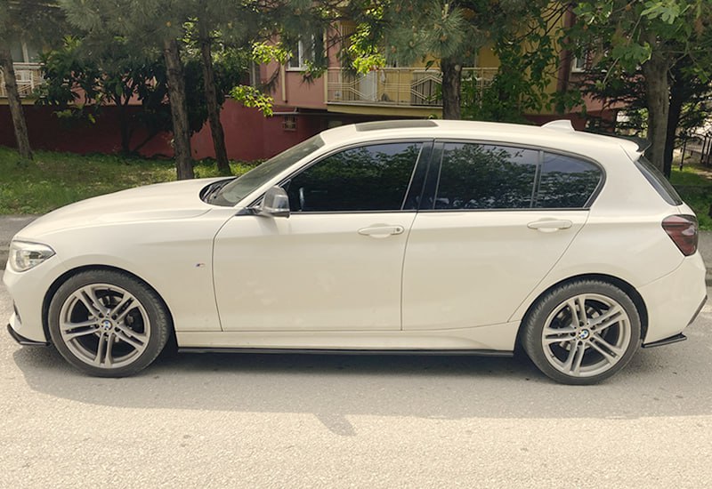 SOTTO MINIGONNE ADATTE PER BMW SERIE 1 F20 2011-2019 LOOK M NERO LUCIDO