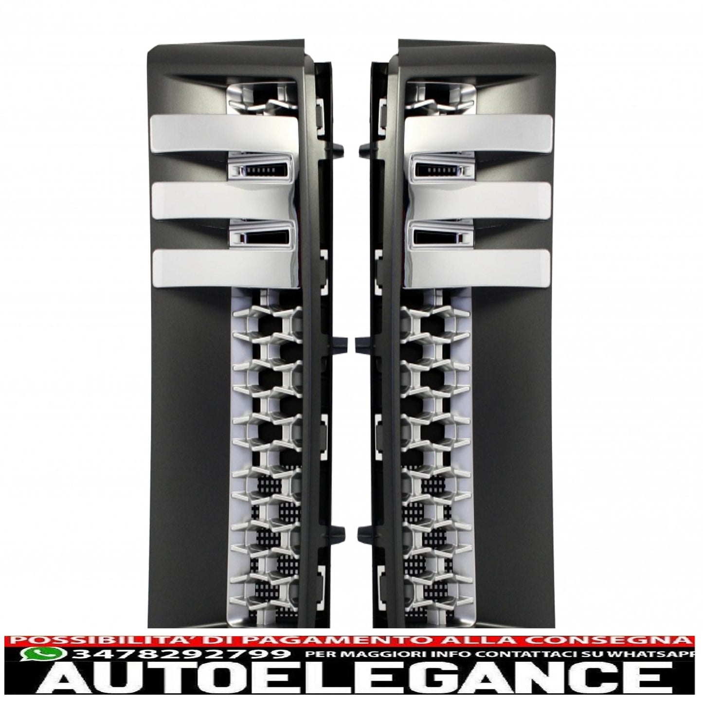 Central grille and side vents suitable for Land Rover Vogue III L322 (2002-2005) Silver Autobiography Supercharged Edition