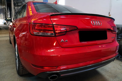 SPOILER BAGAGLIAIO ADATTO PER AUDI A4 B9 BERLINA 2016+ LOOK NERO DESIGN SPORTIVO
