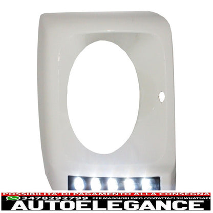 Copri fari bianchi con led drl luci di marcia diurna adatti per mercedes classe g w463 (1989-2012) design g65 AUTOELEGANCERICAMBI