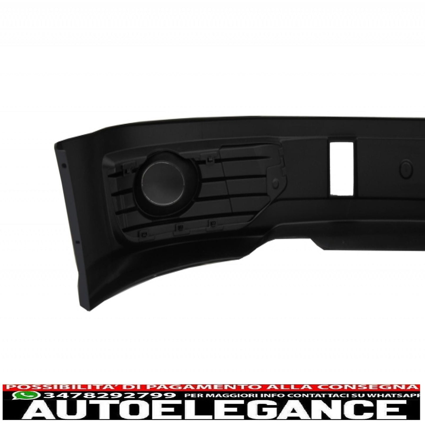 Additional front bumper spoiler suitable for VW Transporter Multivan Caravelle T5 T5.1 Facelift (2010-2015) with badgeless front grille and Sportline design 