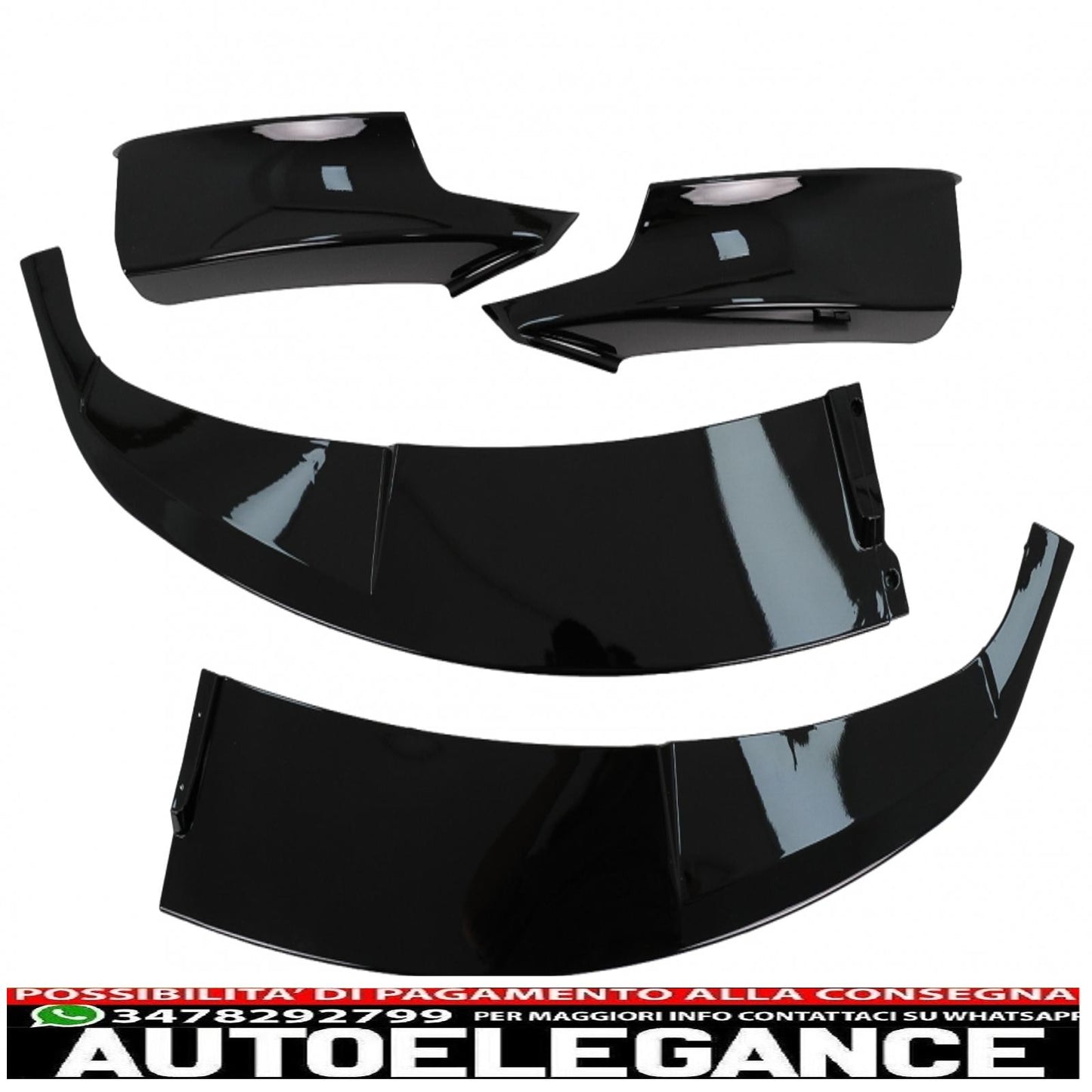 Front Bumper Spoiler Fit For BMW 3 Series F30 Sedan F31 Touring (2011-2019) Piano Black