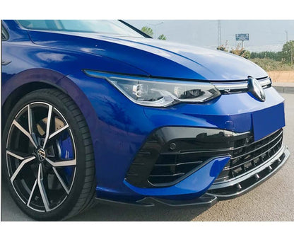 SPLITTER ADATTO PER VW GOLF 8 R LOOK NERO LUCIDO V1 DESIGN SPORTIVO