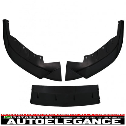 Front Bumper Spoiler Lip Fit For BMW 5 Series G30 Limousine G31 Touring (2017-2019) M Sport Design Piano Black 