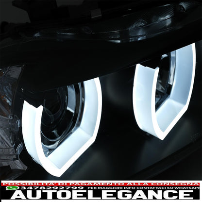 u-led 3d halogen headlights suitable for bmw 3 series e90 limousine e91 touring (03.2005-08.2008) left black