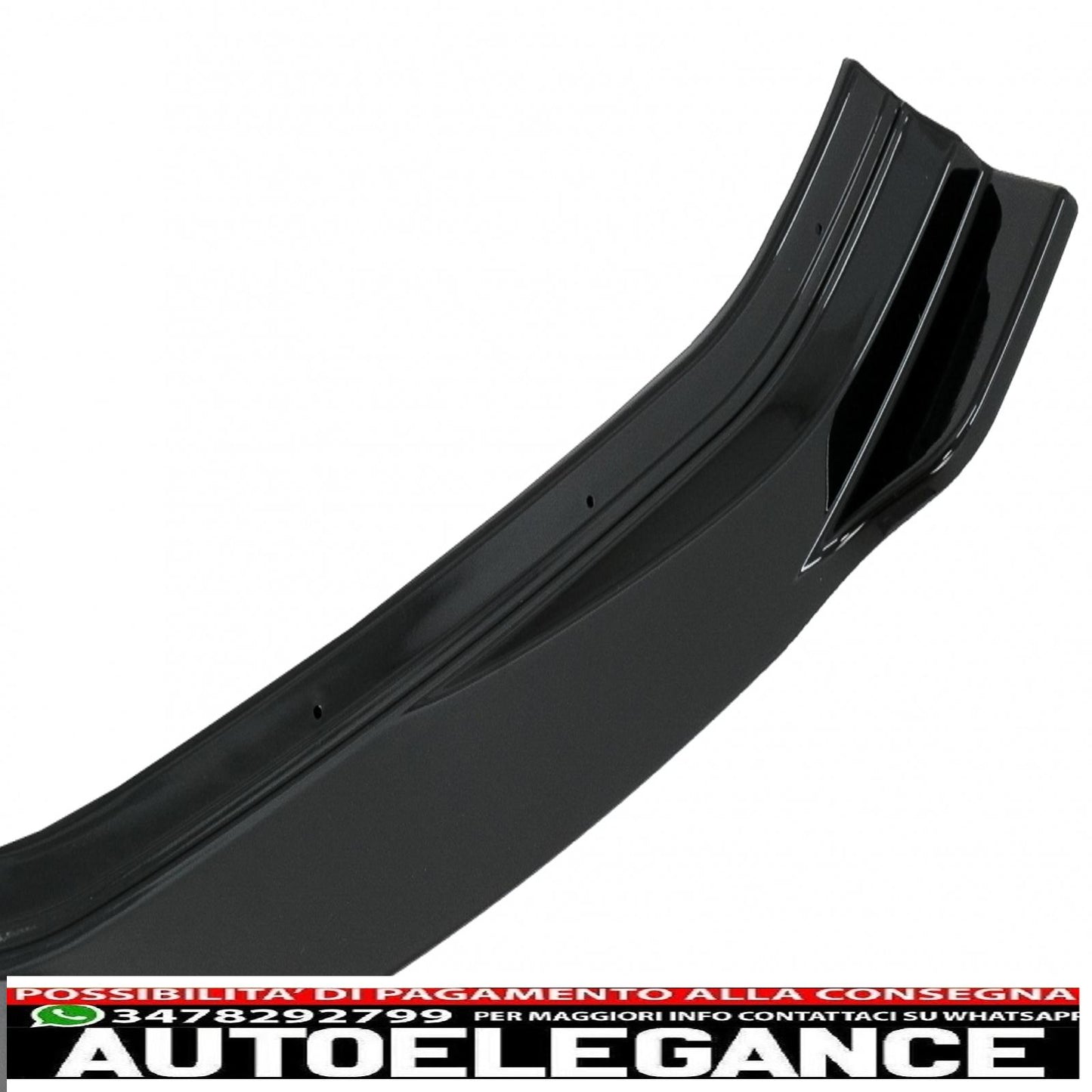 Front bumper lip extension spoiler suitable for vw golf 7.5 restyling (2017-2020) gloss black/red 