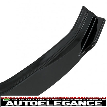 Front bumper lip extension spoiler suitable for vw golf 7.5 restyling (2017-2020) gloss black/red 