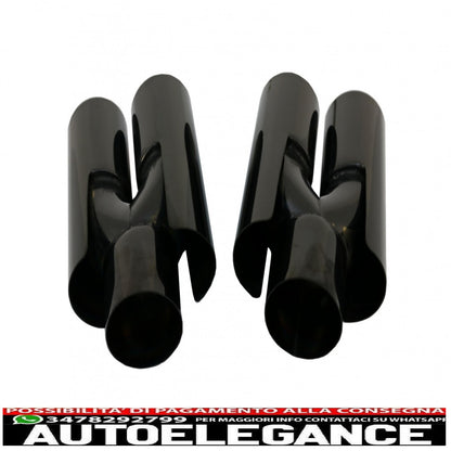 exhaust muffler tips suitable for bmw e60 e90 e92 e93 f10 f30 m3 m5 m6 piano black design 